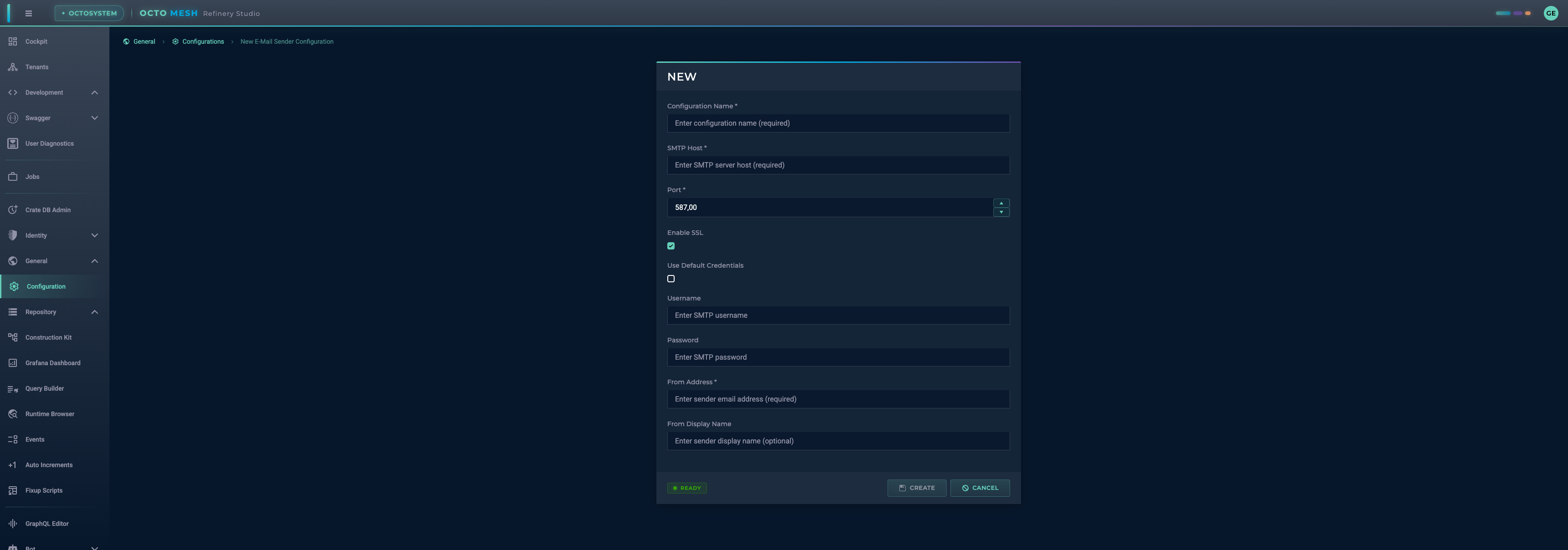 New E-Mail Configuration
