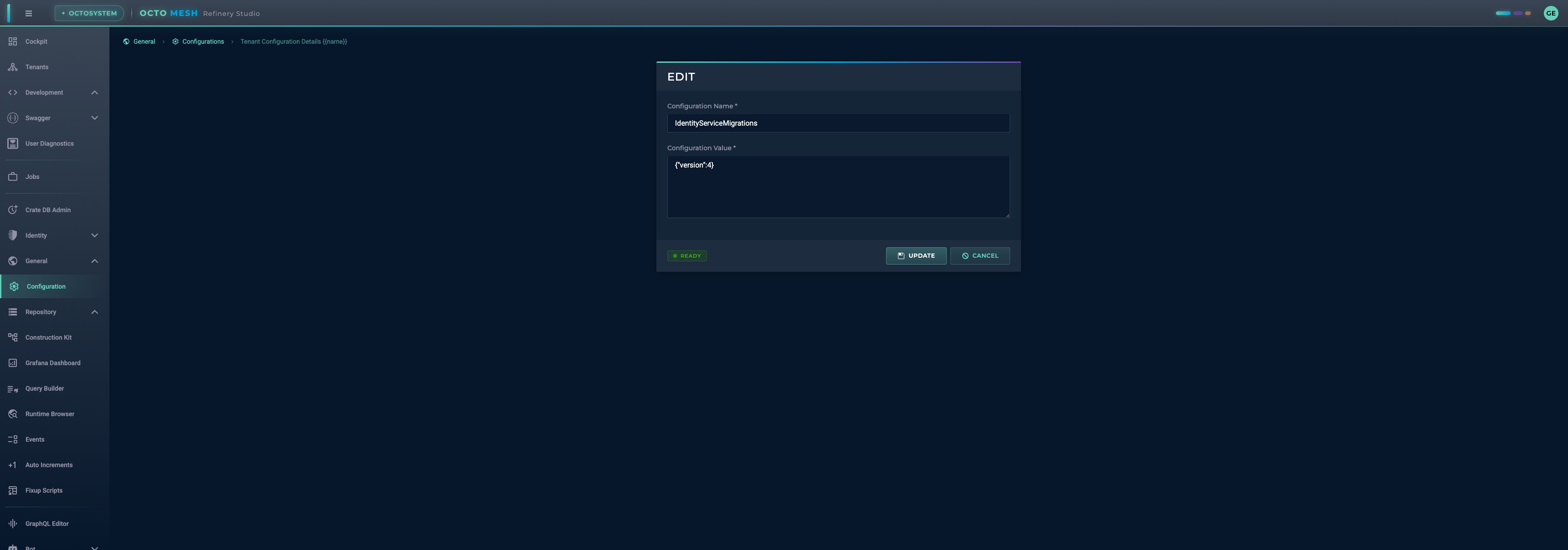 Edit Tenant Configuration