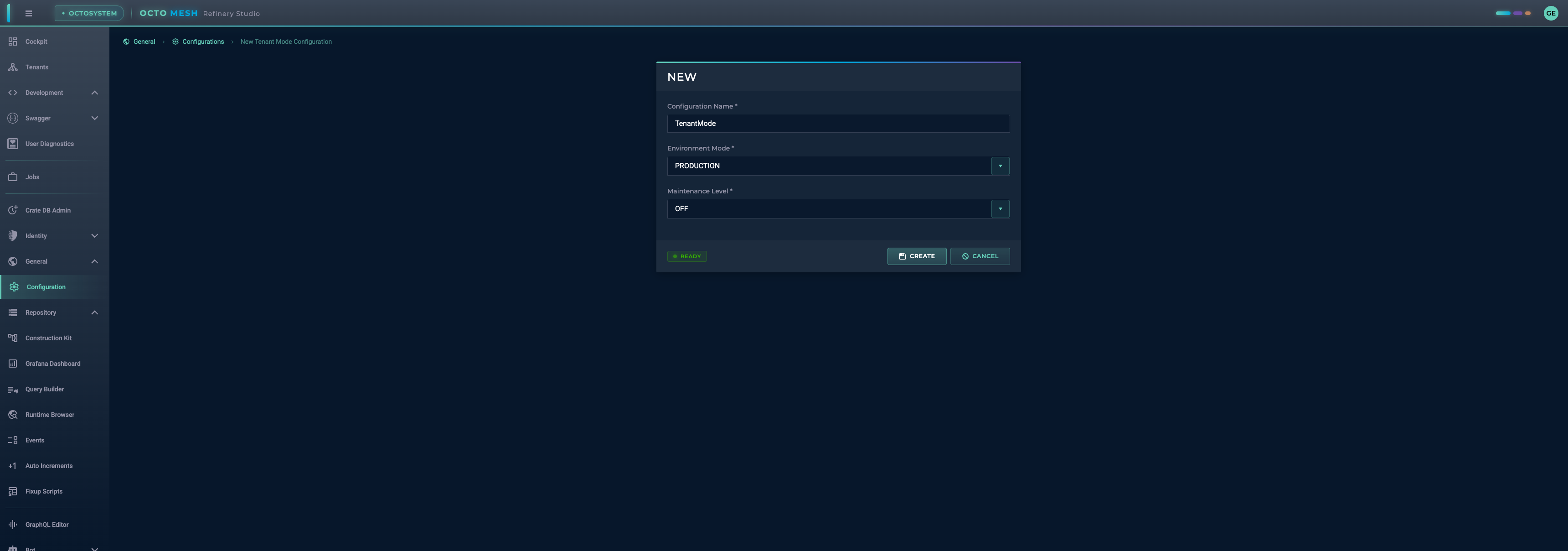 Tenant Mode Configuration