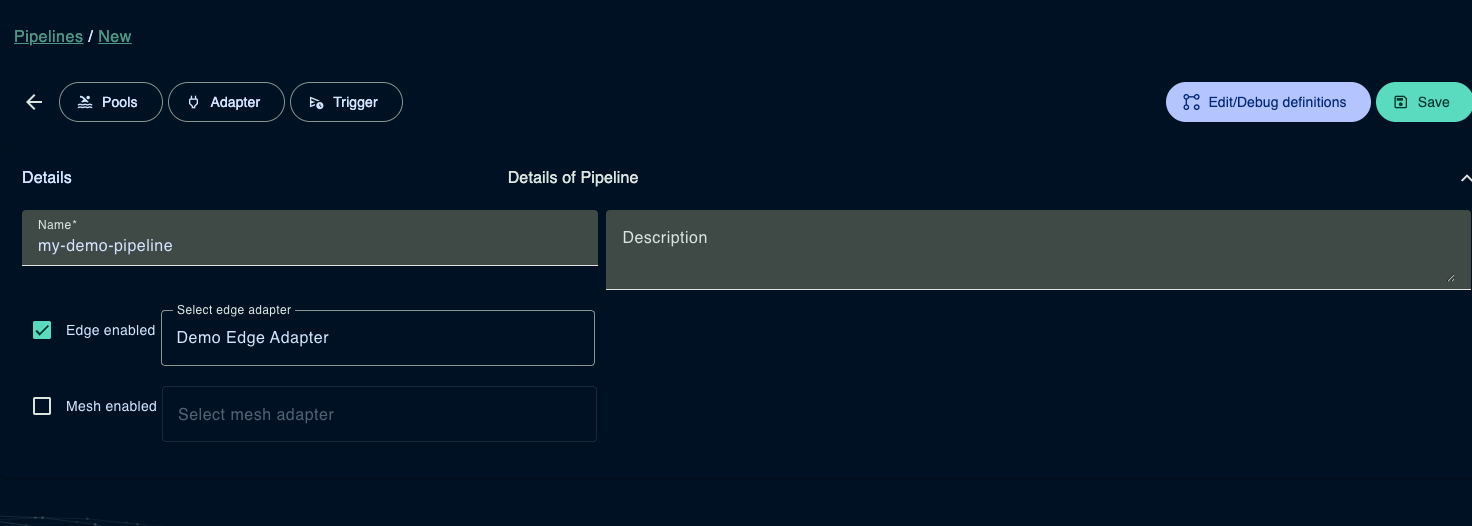 Create the pipeline