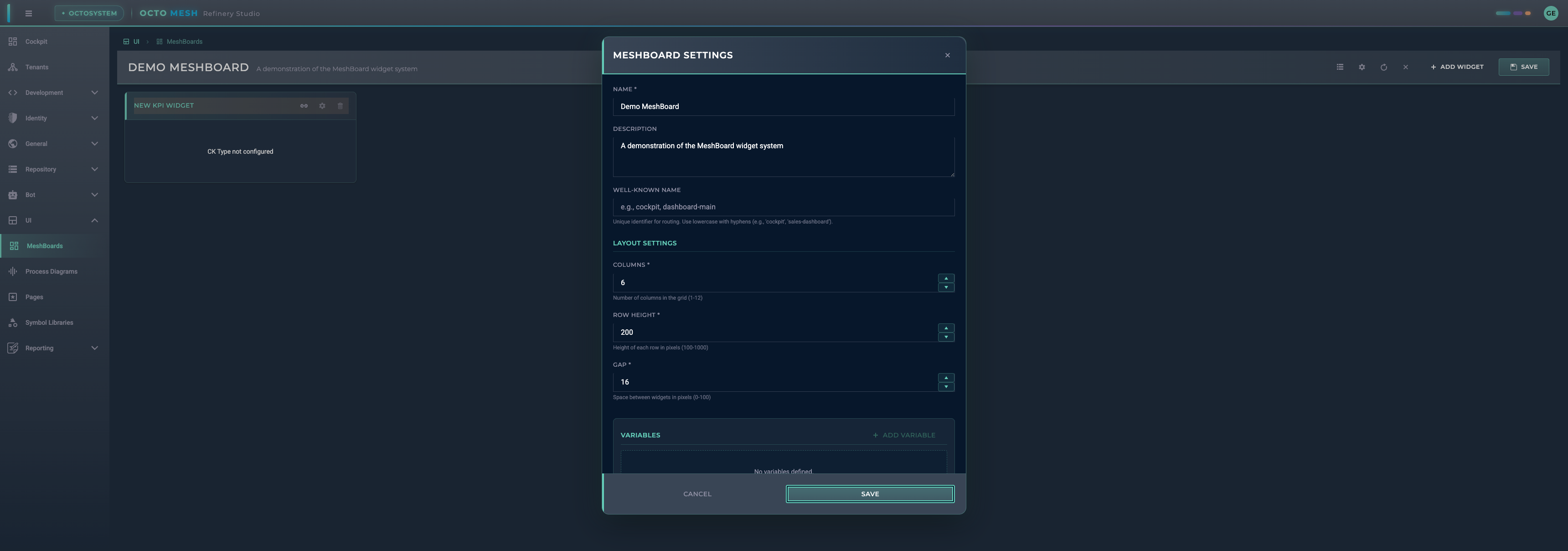 MeshBoard Settings