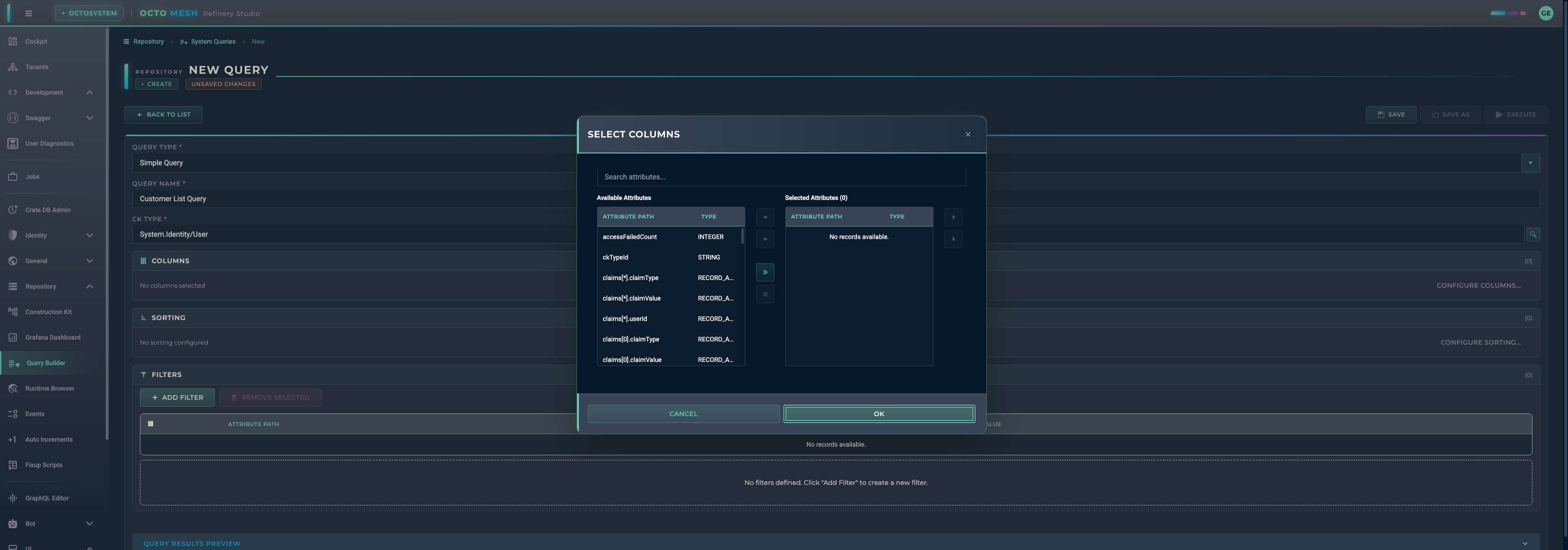 Columns Dialog